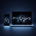 Abstract Waveform Wallpaper