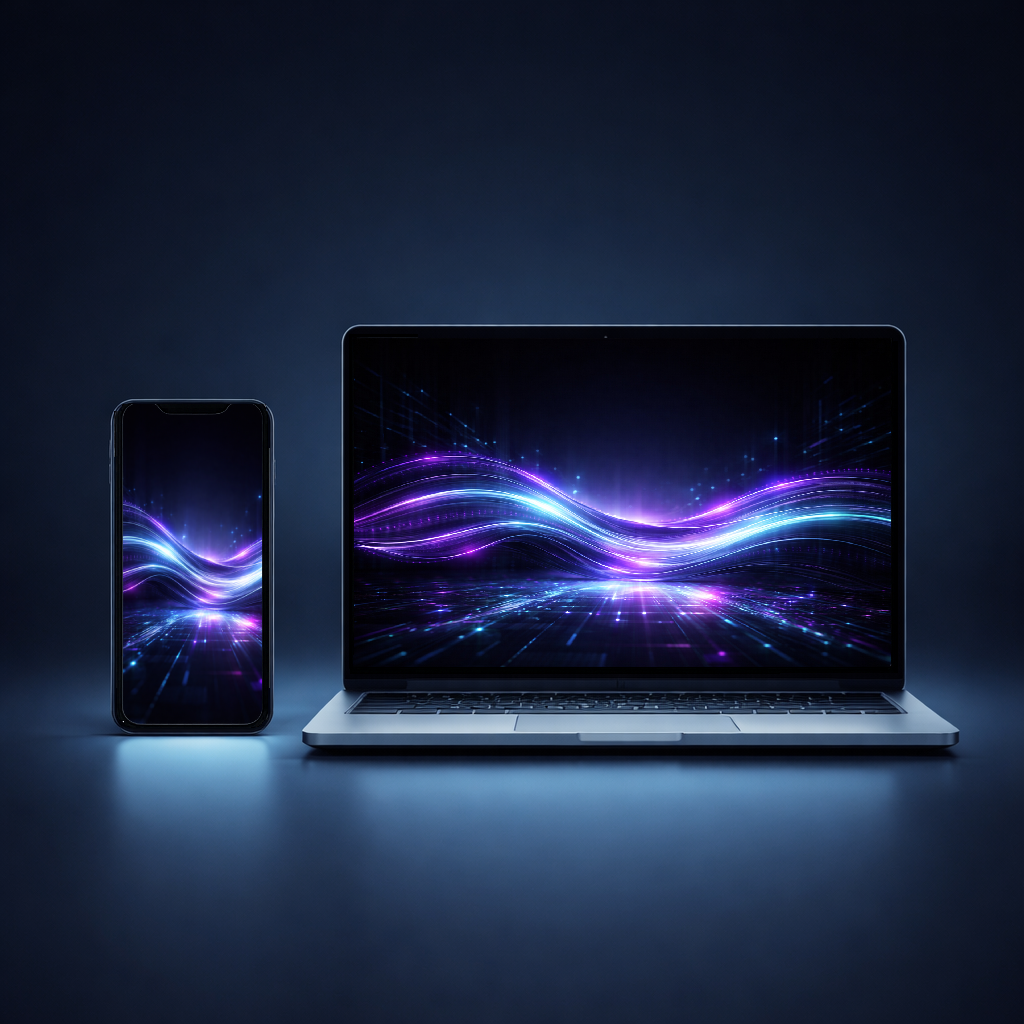 Digital Nightwave Wallpaper